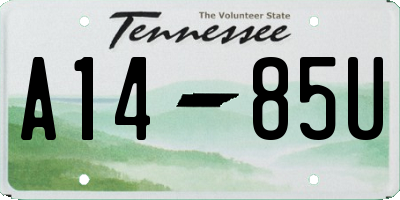 TN license plate A1485U