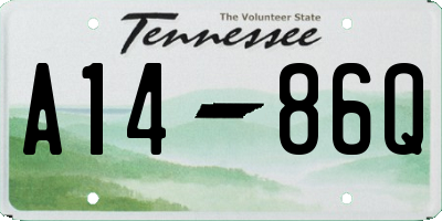 TN license plate A1486Q