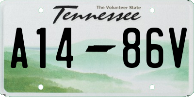 TN license plate A1486V