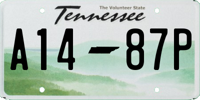 TN license plate A1487P