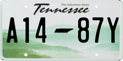 TN license plate A1487Y