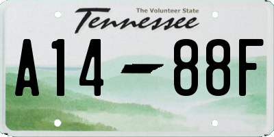 TN license plate A1488F
