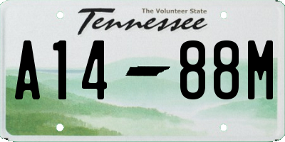 TN license plate A1488M