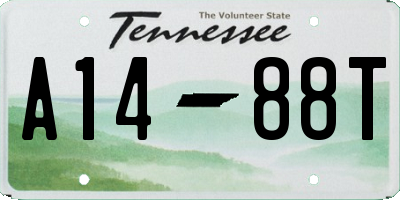 TN license plate A1488T