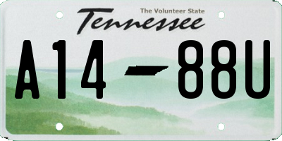 TN license plate A1488U