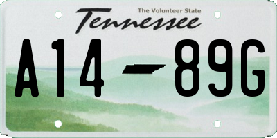 TN license plate A1489G
