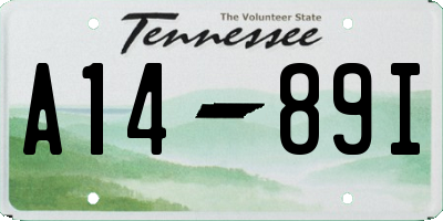 TN license plate A1489I