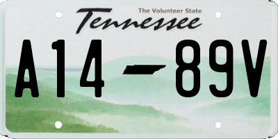 TN license plate A1489V