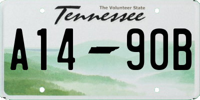 TN license plate A1490B
