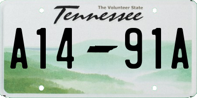 TN license plate A1491A