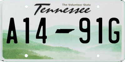 TN license plate A1491G