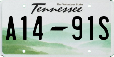 TN license plate A1491S