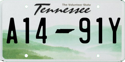 TN license plate A1491Y
