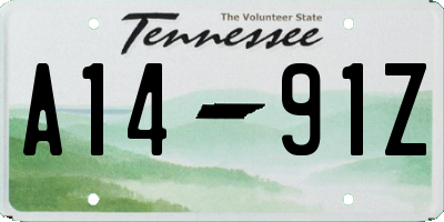 TN license plate A1491Z