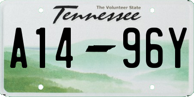 TN license plate A1496Y
