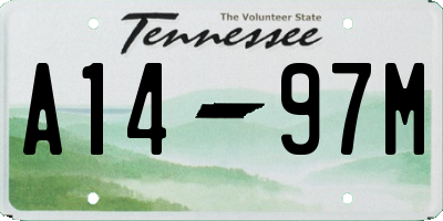 TN license plate A1497M