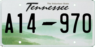 TN license plate A1497O