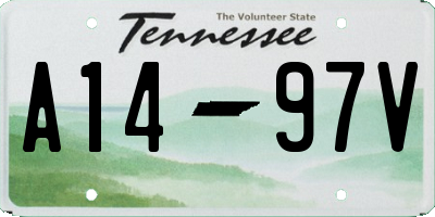 TN license plate A1497V