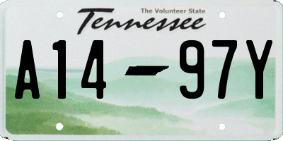 TN license plate A1497Y