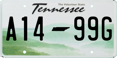TN license plate A1499G