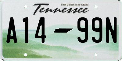 TN license plate A1499N