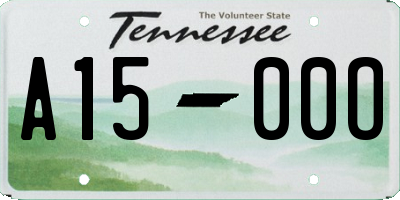 TN license plate A1500O