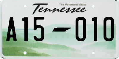 TN license plate A1501O