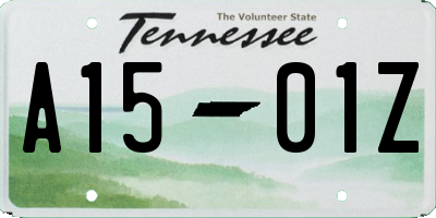 TN license plate A1501Z