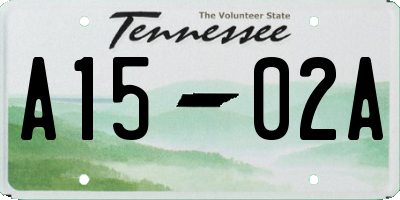 TN license plate A1502A