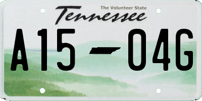 TN license plate A1504G