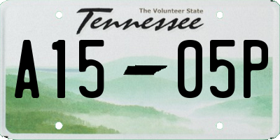 TN license plate A1505P