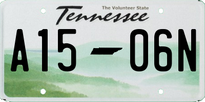 TN license plate A1506N