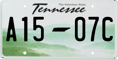 TN license plate A1507C