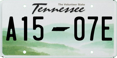 TN license plate A1507E