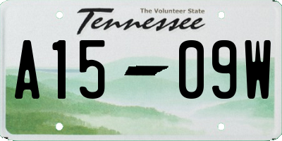 TN license plate A1509W