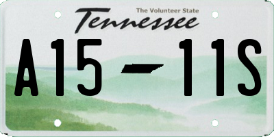 TN license plate A1511S