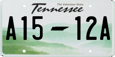 TN license plate A1512A
