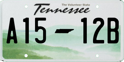 TN license plate A1512B