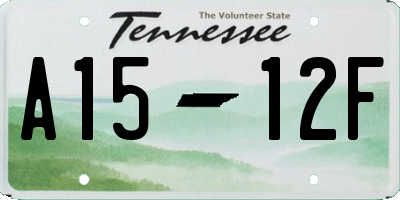 TN license plate A1512F