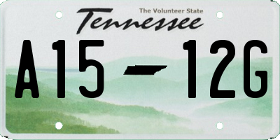 TN license plate A1512G