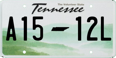 TN license plate A1512L