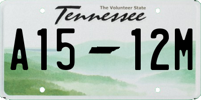 TN license plate A1512M
