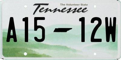 TN license plate A1512W