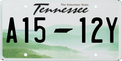 TN license plate A1512Y