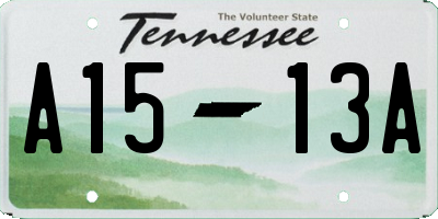 TN license plate A1513A