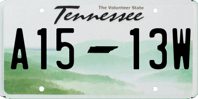 TN license plate A1513W