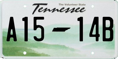 TN license plate A1514B