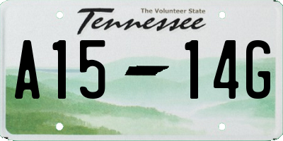 TN license plate A1514G