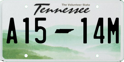 TN license plate A1514M