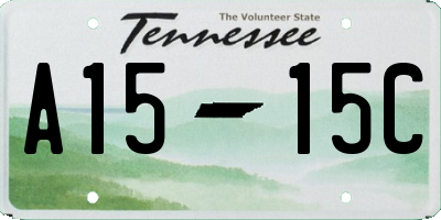 TN license plate A1515C